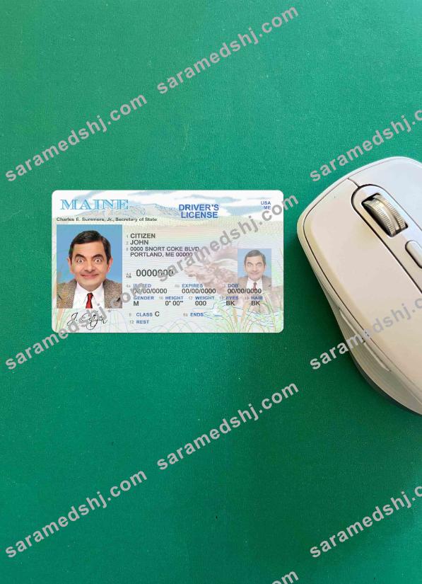 USA Maine state driving license photolook FRONT